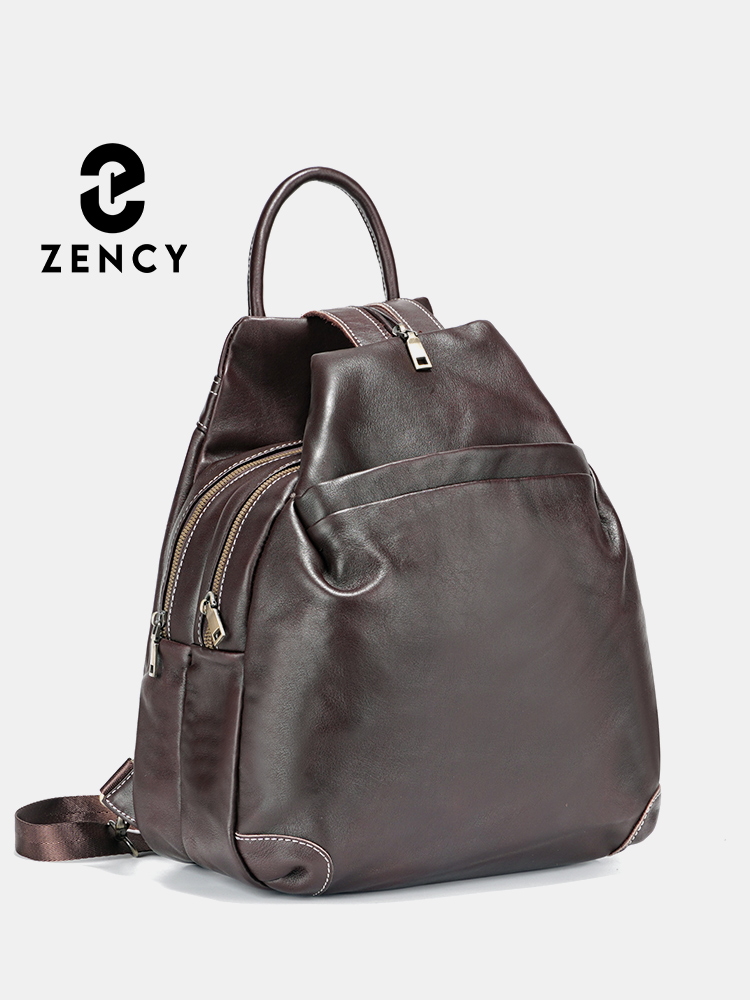 Travel Backpack Anti Theft - Zency Genuine Leather Women's Designer Backpacks