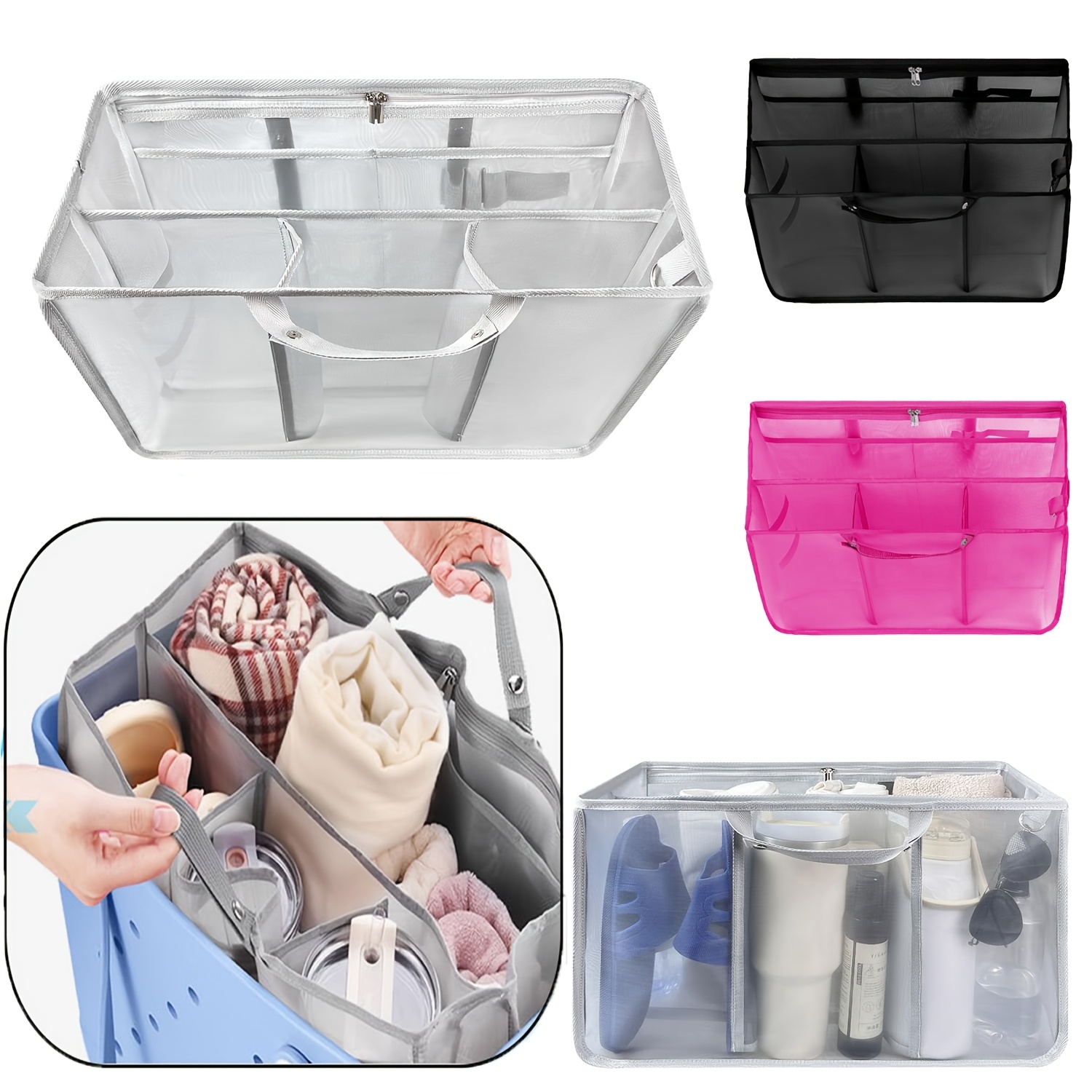 Backpack Insert Organizer - Lightweight Mesh Bag Organizer Insert Divider
