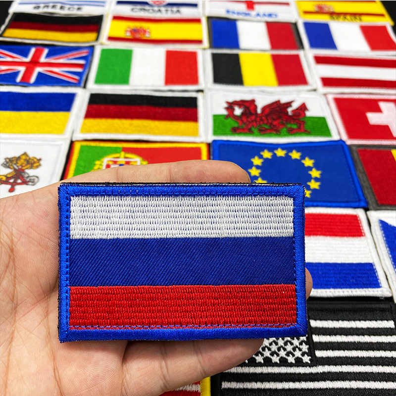 Rucksack Military Style - Country Flag Embroidered hook loop patch