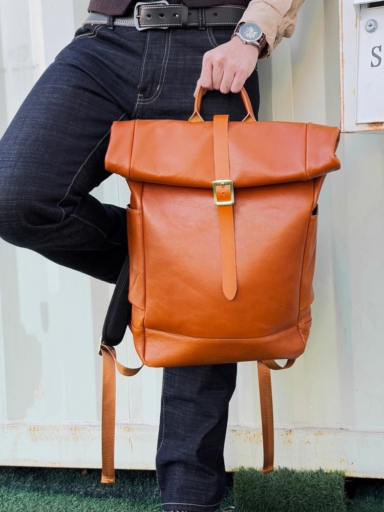 Large Capacity Mens Genuine Le - Leather Backpack Vintage review and price