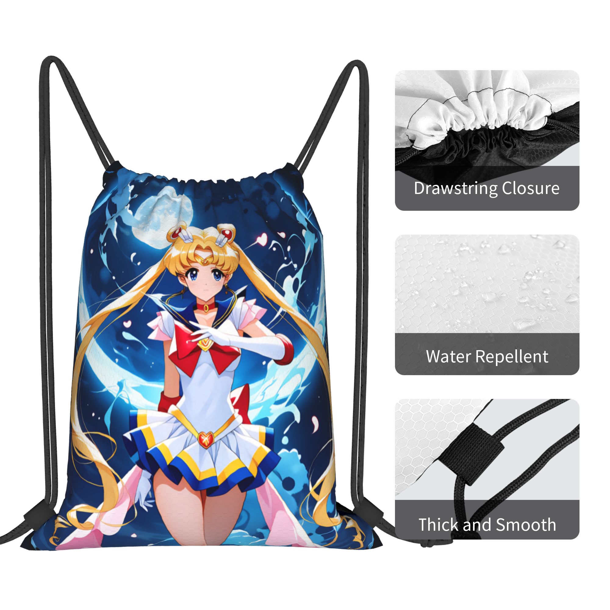 Custom S-Sailors Moons Drawstr - Drawstring Gym Bag review and price