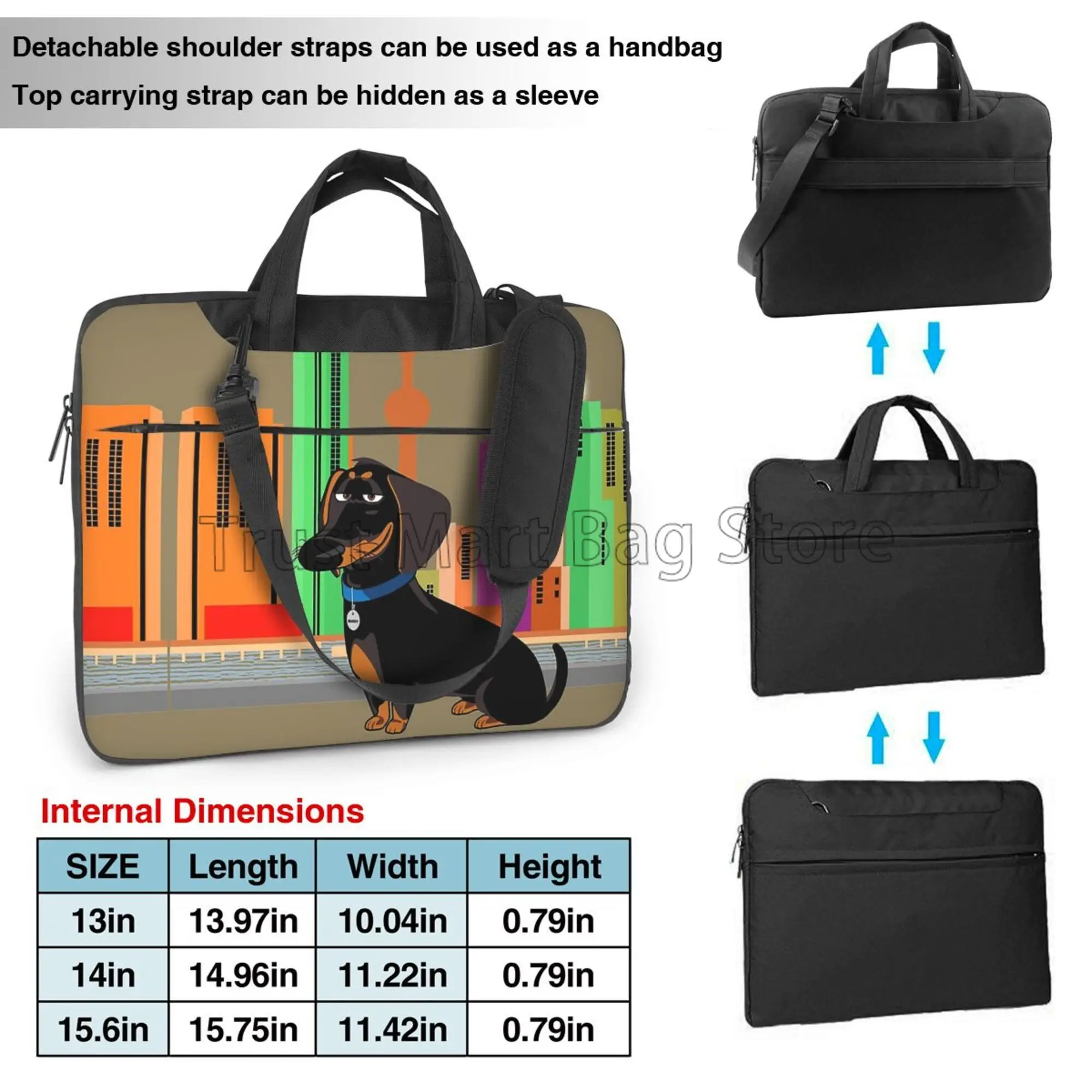 Cute Dachshund Print Laptop Ca - Laptop Backpack 15.6 review and price