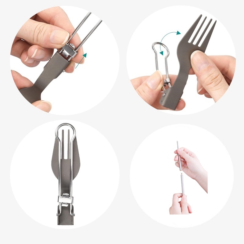 Titanium Foldable Utensil Set  - Foldable Backpack Small review and price