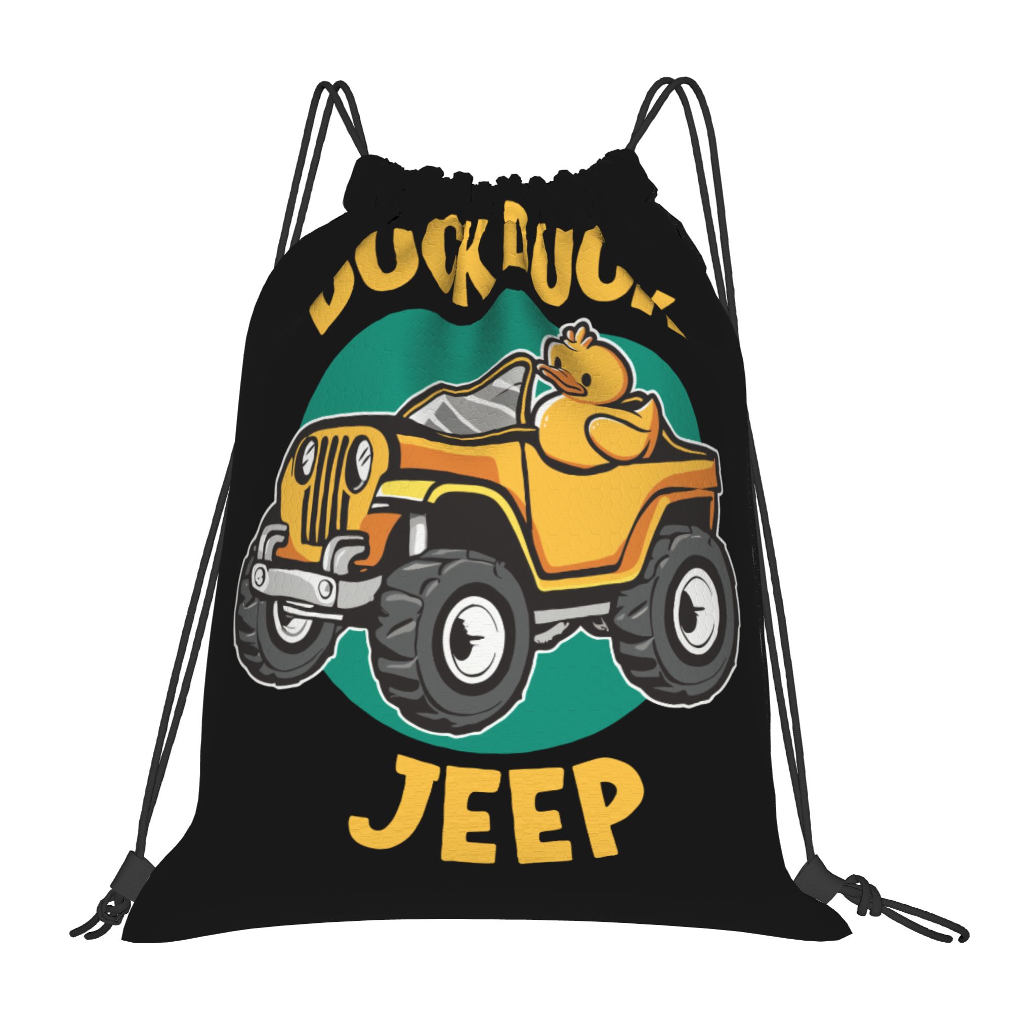 Custom Duck Duck Jeep Drawstri - Drawstring Gym Bag review and price
