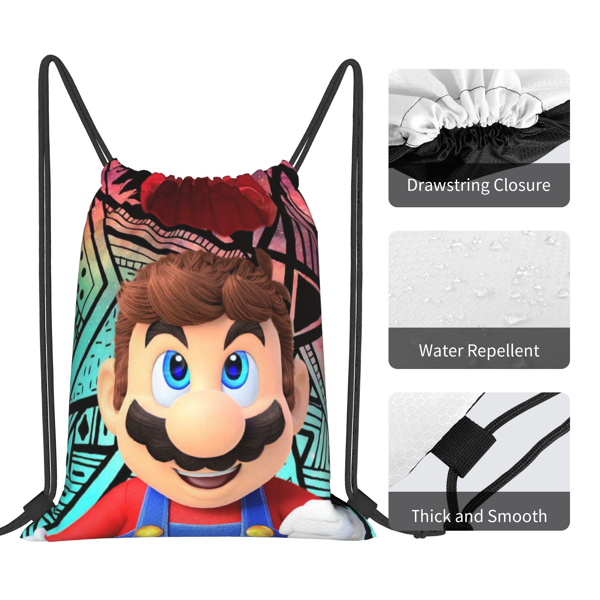 Custom M-Marioes Video Game Br - Drawstring Gym Bag review and price