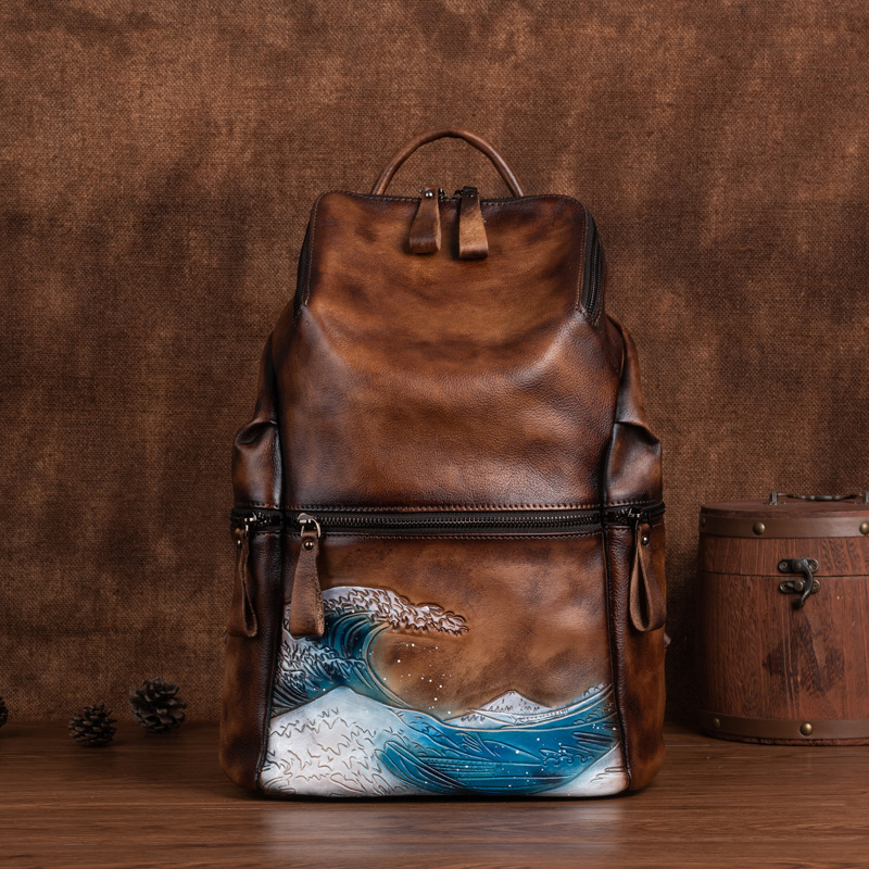 Genuine Real Soft Leather Wome - Leather Backpack Vintage review and price
