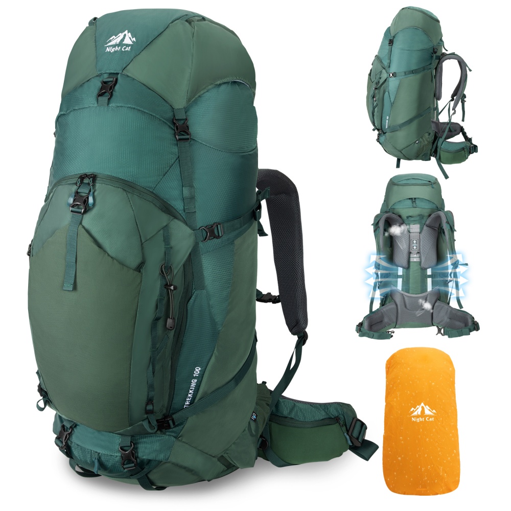 Night Cat Internal-frame Hikin - Rain Cover Backpack review and price